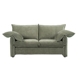 Fernsby Lux 2 Seater Sofa in Sage, 1.8m, with luxurious upholstery, feather-filled pillows, and a modern design.