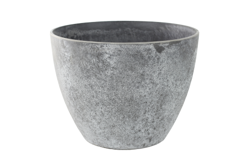 Large concrete pot measuring 36 x 27 cm, eco-friendly, lightweight, ideal for indoor and outdoor plant display.