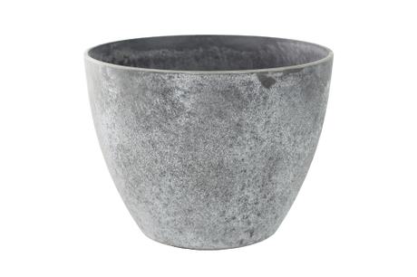 Large concrete pot measuring 36 x 27 cm, eco-friendly, lightweight, ideal for indoor and outdoor plant display.