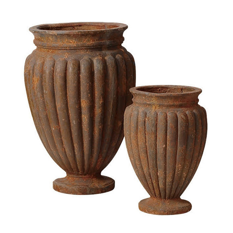 Urns - Sparta Rusty Terracotta (Set Of 2)