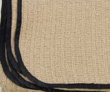 Luxurious Natural/Black blanket, 2M x 1.4M, soft acrylic for warmth and style, perfect for any room or outdoor use.