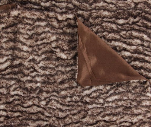 Luxurious 150 x 180 cm Wavy Line Fur Throw with soft micro mink backing, perfect for warmth and stylish home decor.