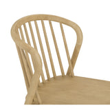 Stylish Nordic dining chair in durable rubberwood, featuring clean lines and ergonomic design for comfort and elegance.