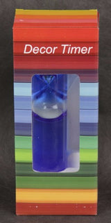 Bright blue 2 Min Oil Filled Timer, 20cm high, designed for accurate cooking time management and stylish kitchen decor.