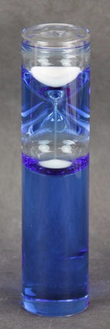 Vibrant blue 2 Min Oil Filled Timer, 20cm tall, stylish design for accurate cooking and baking time management.
