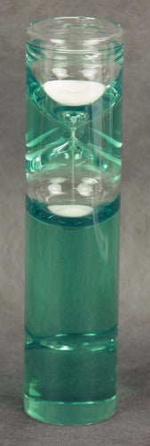 Bright green 2 Min Oil Filled Timer, 20cm high, designed for precise cooking and baking, adds style to any kitchen.