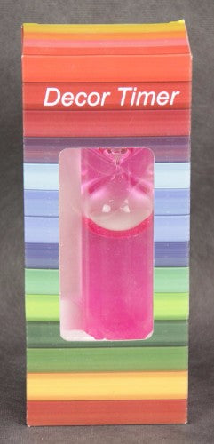 Elegant pink 2 Min Oil Filled Timer, 20cm high, perfect for precise cooking and baking, adds style to your kitchen.