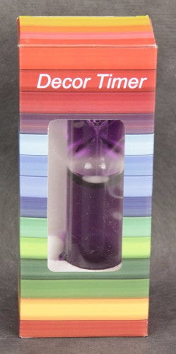 Vibrant purple 2 Min oil filled timer, 20cm high, ideal for precise cooking and baking with an easy-to-read dial.