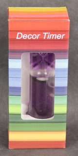 Vibrant purple 2 Min oil filled timer, 20cm high, ideal for precise cooking and baking with an easy-to-read dial.