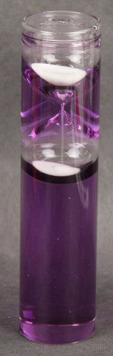 Vibrant purple 2 Min oil-filled timer, 20cm high, perfect for precise cooking with easy-to-read dial and portable design.