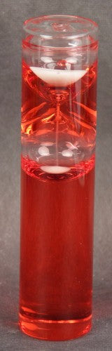Vibrant red 2 Min Oil Filled Timer, 20cm tall, with easy-to-read dial for precise kitchen timing and a modern aesthetic.