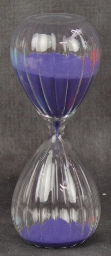 Elegant 18.5cm cobalt blue hourglass sand timer, perfect for decor and precise time management.