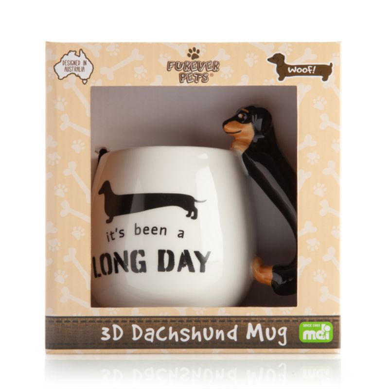 Mug - Furever Pets Dachshund 3D Handle  (14.5cm)