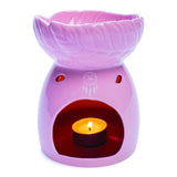 Oil Burner - Dreamcatcher (14cm) with feather bowl design and colorful dreamcatchers, perfect for fragrant oils and relaxation.