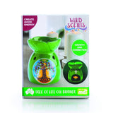 Elegant 14cm Tree of Life oil burner with intricate leaf bowl, colorful back, perfect for creating calming aromas.