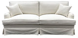 3-seater Daytona sofa in cloud color, featuring feather and foam filling for luxurious comfort, ideal for stylish living spaces.