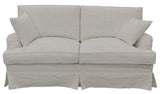 Elegant Daytona 2-seater sofa in Salt & Pepper, featuring a plush foam and feather filling for comfort and style.