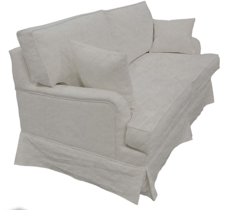 Daytona 2-seater sofa in Salt & Pepper, featuring foam and feather filling for ultimate comfort and elegant design.