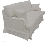 Daytona 2-seater sofa in Salt & Pepper, featuring foam and feather filling for ultimate comfort and elegant design.
