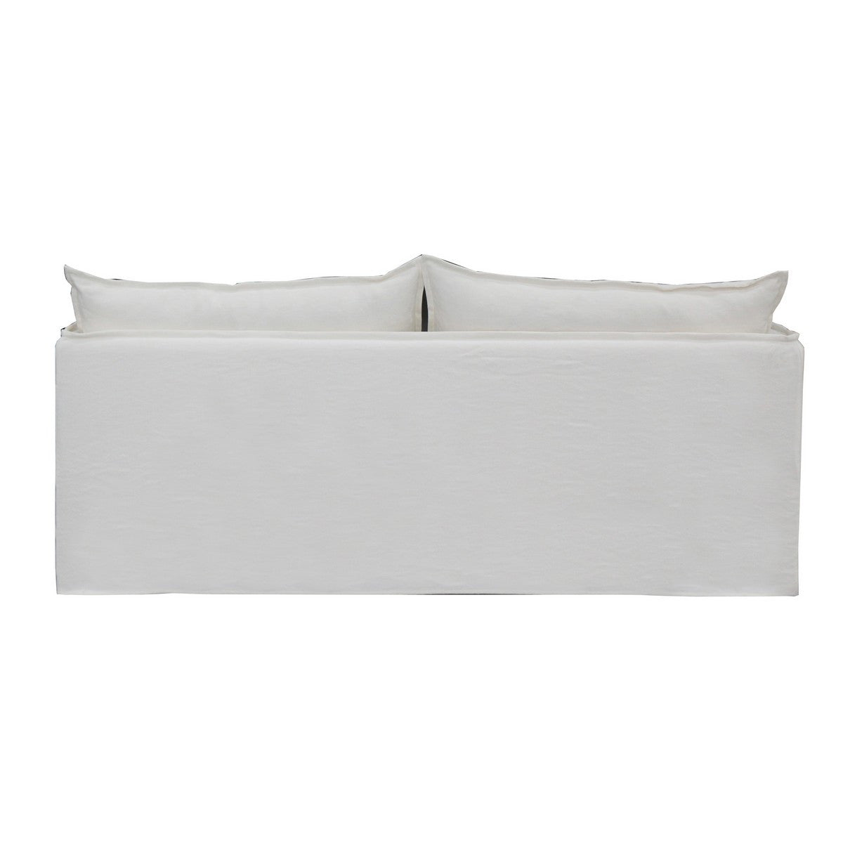 Elegant 3-seat Courtenay Cloud sofa in white linen, measuring 2.1m for stylish comfort in any living space.