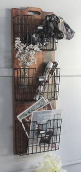 Rustic wooden kitchen utility hanger with iron hooks, 100cm long for efficient space-saving storage of pots and utensils.