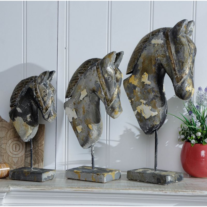 Ornament - VINTAGE HORSE HEADS (SET of 3)