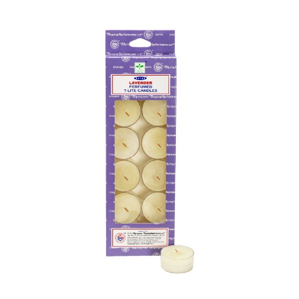 Handcrafted lavender tealight candles for a calming ambiance, perfect for relaxation and aromatherapy, pack of 12.