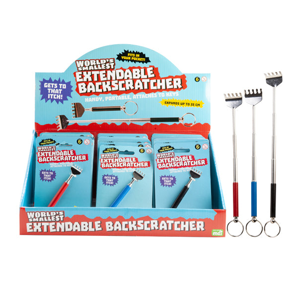 Compact set of 24 extendable back scratchers, reaching 25cm for quick itch relief and easy portability.