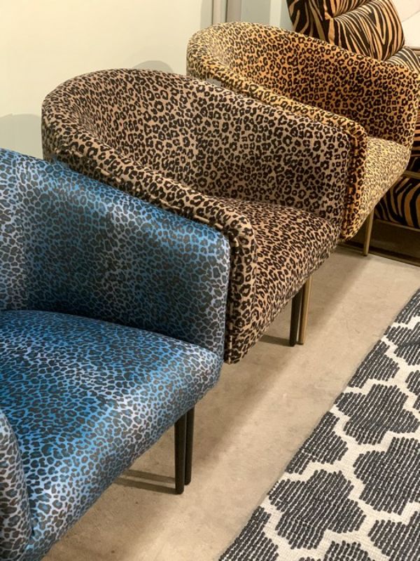 Chair - Roxy Champagne Leopard Skin Print (76cm)