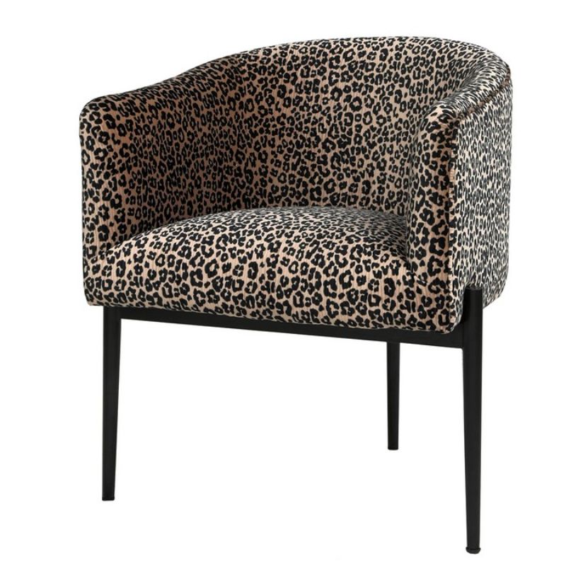 Chair - Roxy Champagne Leopard Skin Print (76cm)