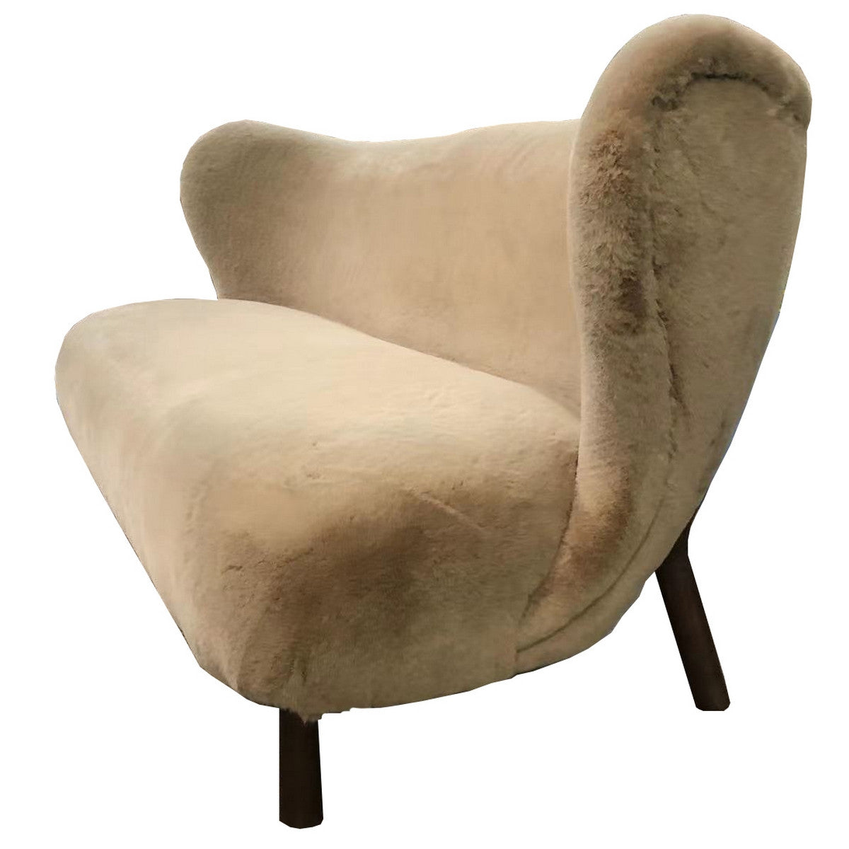 Luxurious Sherpa Love Seat (183cm) with plush faux fur upholstery and sturdy oak frame, perfect for stylish comfort.