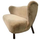 Luxurious Sherpa Love Seat (183cm) with plush faux fur upholstery and sturdy oak frame, perfect for stylish comfort.