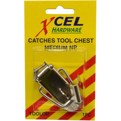 Catches Tool Chest - Medium: Durable zinc plated steel storage for tools, instrument cases, and secure organization. 70mm length.