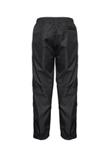 Adults Flash Track Pant in Black, Size XS, featuring elastic waist, zippered legs, and durable, showerproof fabric for outdoor use.