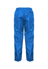Kids Flash Track Pant in Royal, Size 6, features breathable fabric, elastic waist, zippered pockets, and versatile design for active play.