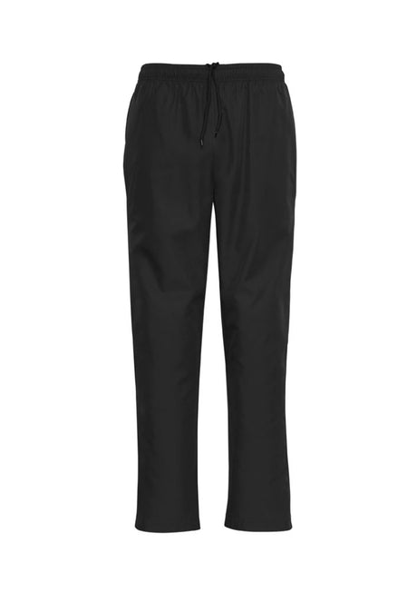 Adults Razor Sports Pant in Black, Size S, featuring reflective knee piping, elastic waist, zippered leg, and side pockets for active wear.