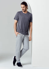 Mens Neo Pant in Navy, size 2XL, featuring soft double-faced fabric, ergonomic fit, open pockets, and relaxed shape.