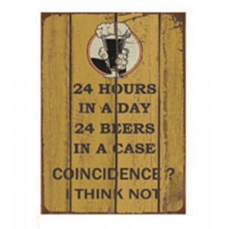 Beer 24 Hours Metal Wall Art featuring intricate beer-themed designs, perfect for enhancing man caves or kitchens.