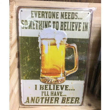 "Believe Raised Metal Wall Art, H:30 x W:20 cm, inspiring decorative piece for home or office, encourages positivity."
