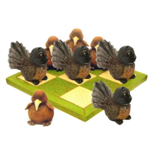 Colorful Fantail Vs Kiwi Tic Tac Toe game featuring charming designs, promoting fun and strategy for all ages.