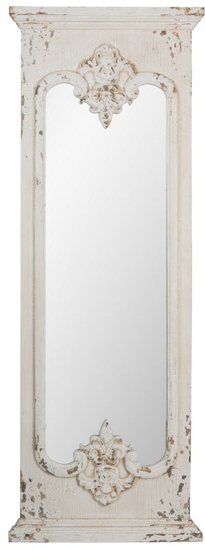 Wall Mirror  - Distressed White Mirror - 150cm