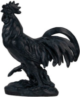 Stylish 47cm matte black rooster ornament, adding charm and elegance to any home or office decor. Perfect for country lovers.