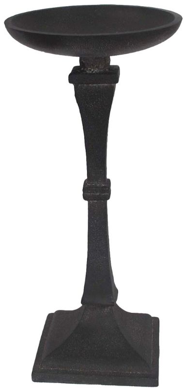 Matte black 28cm Ravello Candle Holder crafted from 100% iron, perfect for displaying pillar candles elegantly.