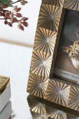 Elegant 4x6 photo frame in polyresin with glass cover, perfect for showcasing cherished memories in any decor.