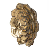 Succulent wall plaque with gleaming finish, perfect for enhancing modern or traditional decor in any room.
