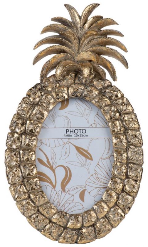 Vibrant pineapple-themed photo frame for 4x6 photos, perfect for tropical decor and preserving cherished memories.