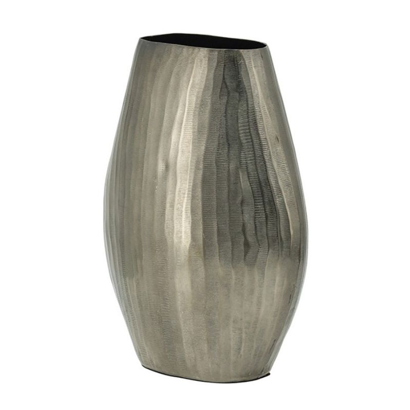 Aluminium vase, 31cm tall, modern design for fresh or dried flowers, perfect for enhancing home decor.