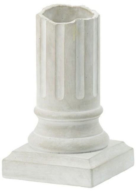 Elegant 23cm Corinthian pillar planter, perfect for displaying a variety of plants indoors or outdoors.