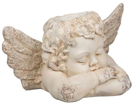 Elegant 59cm angel-inspired planter for indoor and outdoor use, perfect for vibrant flowers and lush greenery.