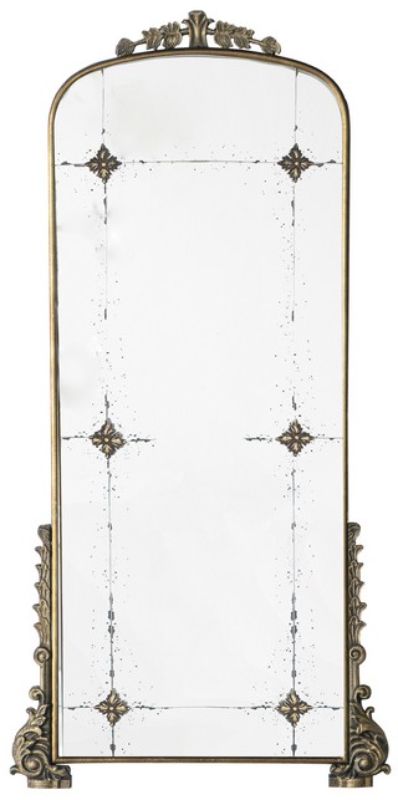 Antique gold baroque floor mirror measuring 1.2m, ideal for creating elegance in modern or classic interiors.